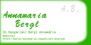 annamaria bergl business card